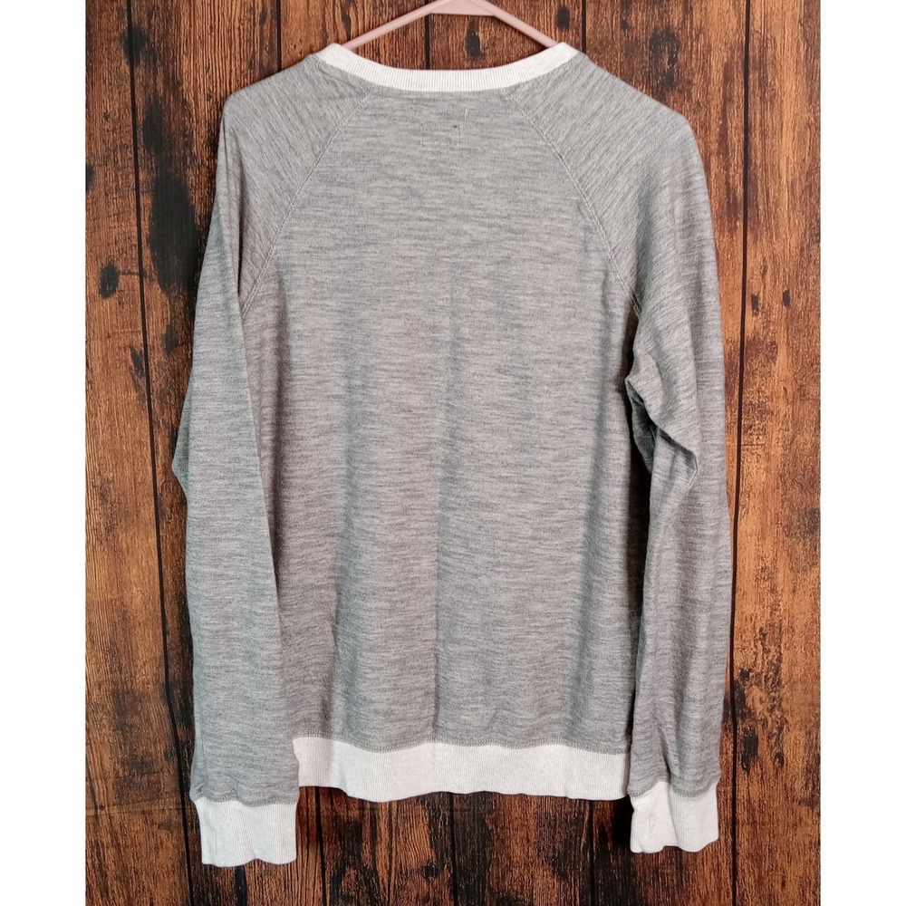 RVCA Mens Heather Gray Cotton Logo Crewneck Sweatshirt Medium Regular Fit - Picture 2 of 6